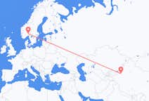 Flyreiser fra Aksu City, Kina til Oslo, Norge