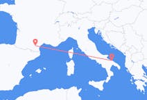 Flyreiser fra Carcassonne, Frankrike til Bari, Italia