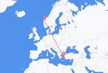 Flüge von Sandane, Norwegen nach Chios, Griechenland