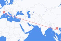 Flyrejser fra Udon Thani, Thailand til Marseille, Frankrig