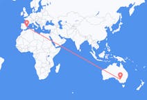 Flyrejser fra Mildura, Australien til Valencia, Spanien