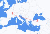 Lennot Ankarasta Lyoniin