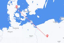 Flights from Aarhus, Denmark to Poznań, Poland