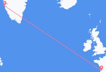 Flyg från Bordeaux till Nuuk