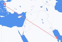 出发地 沙特阿拉伯出发地 达曼目的地 希腊米蒂利尼的航班