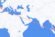 Flyreiser fra Malacca City, Malaysia til Madrid, Spania