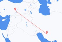 Loty z Sziraz, Iran z Malatya, Turcja