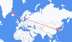 Flyg från Nagasaki, Japan till Akureyri, Island