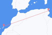 Flyg från Enfidha, Tunisien till Lanzarote, Spanien