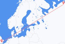 Flights from Naryan-Mar, Russia to London, the United Kingdom