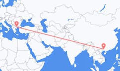 Flyreiser fra Nanning, Kina til Kavala Prefecture, Hellas