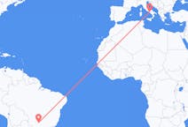 Flyreiser fra Três Lagoas, Brasil til Napoli, Italia