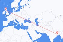 Flyreiser fra Durgapur, India til Glasgow, Skottland