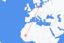 Flyg från Bamako, Mali till Szczecin, Polen