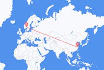 Vluchten van Hangzhou, China naar Oslo, Noorwegen