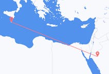 Flyg från Tabuk, Saudiarabien till Malta (kommun), Malta