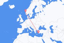 Flights from from Bergen to Rhodes