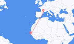 Flyrejser fra Cap Skiring, Senegal til Perpignan, Frankrig