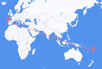 Vluchten van Kadavu, Fiji naar Porto, Portugal