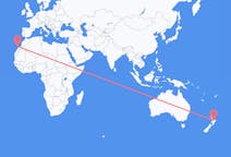 Flyg från Rotorua, Nya Zeeland till Lanzarote, Spanien