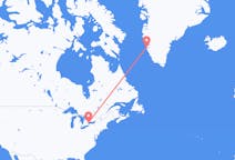 Flyreiser fra Toronto, Canada til Nuuk, Grønland
