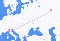 Flyg från Kazan, Ryssland till Pisa, Italien