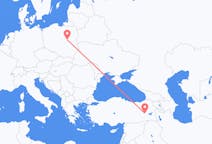 Flyreiser fra Mus, Tyrkia til Warszawa, Polen
