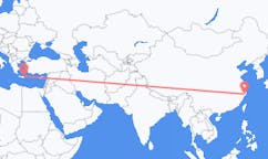 Flyg från Taizhou, Jiangsu, Kina till Sitia, Grekland
