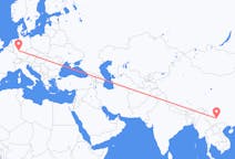 Flyreiser fra Kunming, Kina til Frankfurt, Tyskland