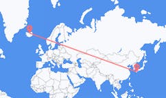 航班从日本宫崎市市到阿克雷里市，冰岛塞尔