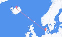 Flights from the city of Billund, Denmark to the city of Akureyri, Iceland