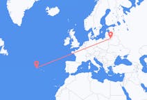 Flights from Corvo Island, Portugal to Vilnius, Lithuania