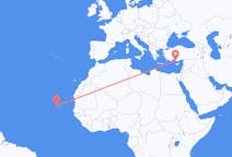 Flyg från São Vicente, Kap Verde till Gazipaşa, Turkiet