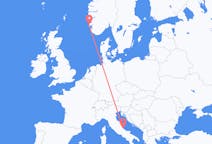 Flyg från Haugesund, Norge till Pescara, Italien