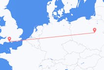 Flyg från Bournemouth, England till Warszawa, Polen