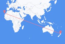 Рейсы из Роторуа, Новая Зеландия на Тенерифе, Испания