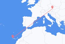 Flyreiser fra Santa Cruz De La Palma, Spania til Vienna, Østerrike