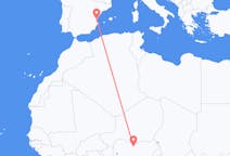 Flyreiser fra Kano, Nigeria til Valencia, Spania