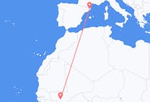 Vluchten van Bamako, Mali naar Gerona, Spanje