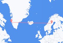 Flights from Lycksele, Sweden to Maniitsoq, Greenland