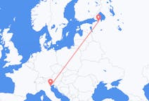 Flyrejser fra Sankt Petersborg, Rusland til Venedig, Italien