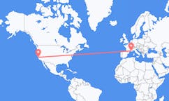 Flyreiser fra Monterey, USA til Marseille, Frankrike