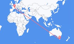 Flyg från Hobart, Australien till Chambery, Frankrike