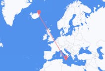 Flights from Egilsstaðir, Iceland to Valletta, Malta