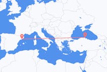 Flyg från Sinop, Turkiet till Barcelona, Spanien