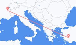 เที่ยวบิน จาก ช็องเบรี, ฝรั่งเศส ไปยัง เดนิซลี, ตุรกี