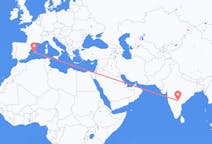 Flyrejser fra Hyderabad (Pakistan), Indien til Palma de Mallorca, Spanien