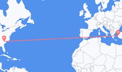 Flyrejser fra Columbia, USA til Izmir, Tyrkiet