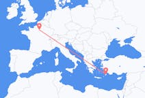 ギリシャのから ロドス島、フランスのへ パリフライト