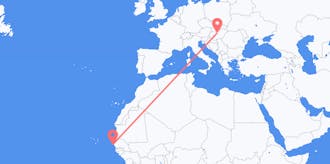Flyg från Senegal till Ungern